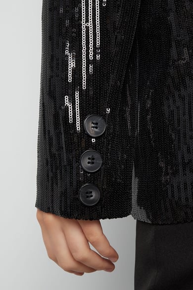 Blazer glitzernd schick - Schwarz - S h5 Bild6